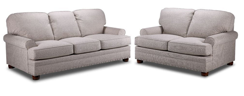 Hinsdale Sofa and Loveseat Set - Buff