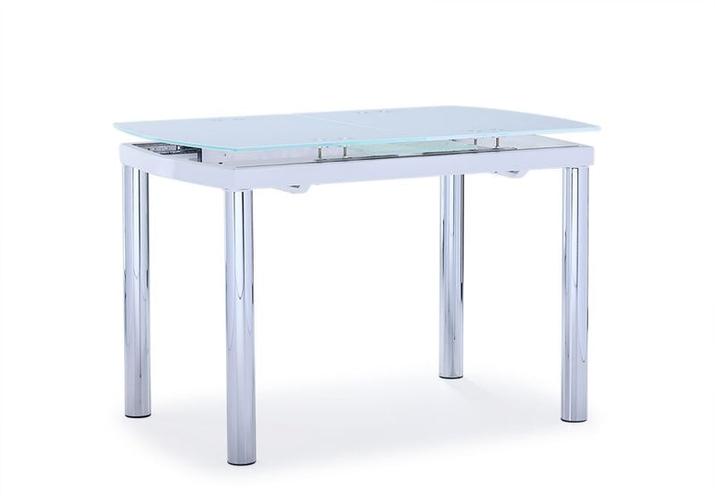 Whyalla Extendable Dining Table - White/Chrome