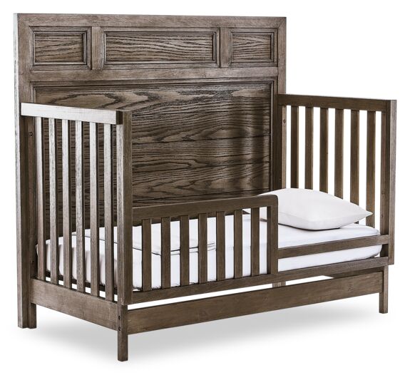Abner Convertible Panel Toddler Bed - Brushed Pewter