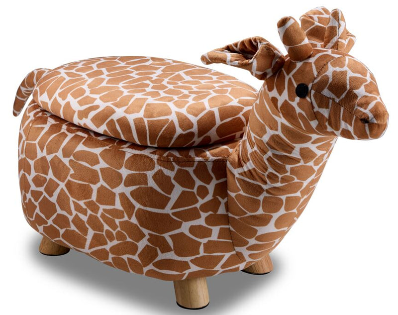 Zoo Companions Giraffe Storage Ottoman - Brown