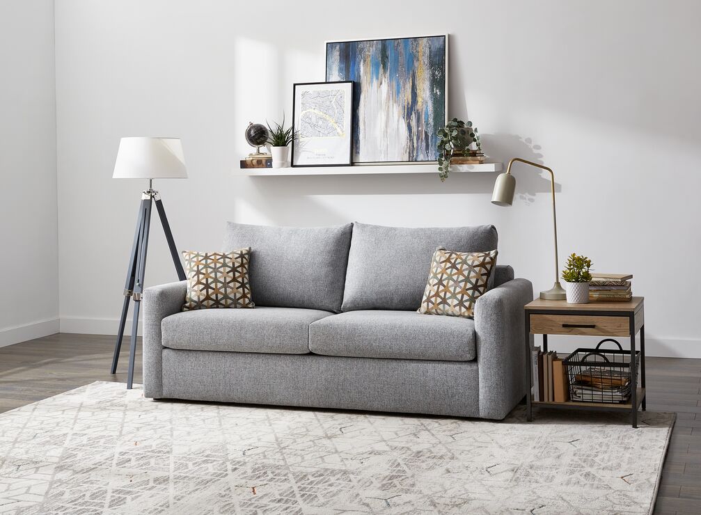 Hillier Queen Sofa Bed with Innerspring Mattress Grey Furniture