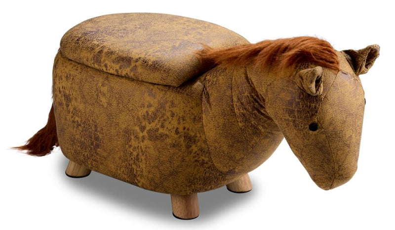 Zoo Companions Horse Storage Ottoman - Yellow