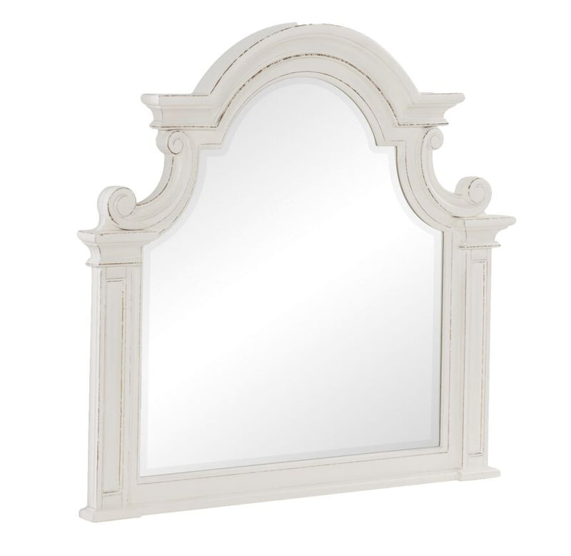 Jaci Mirror - Antique White/Brown