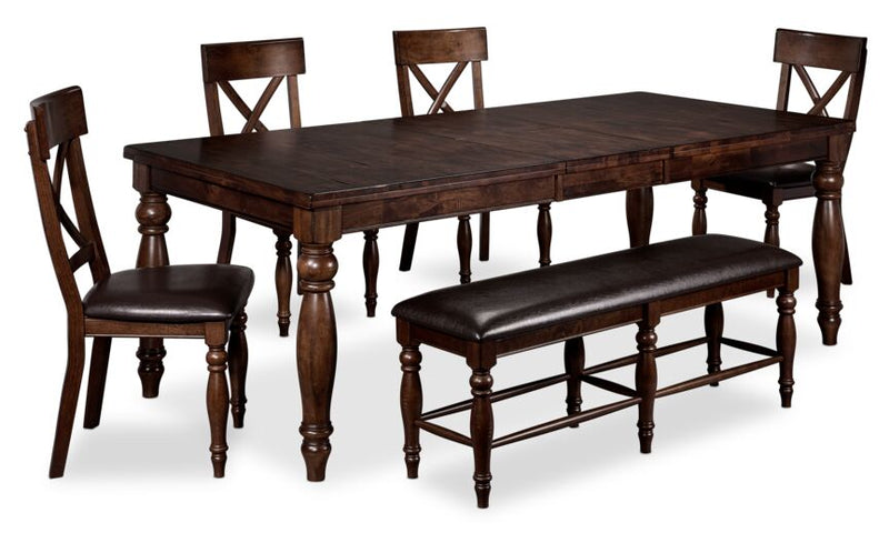 Dundas 6-Piece Dining Room Set - Chocolate