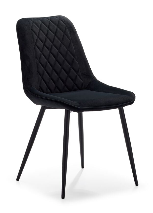 Sorlyn Velvet Side Chair - Black