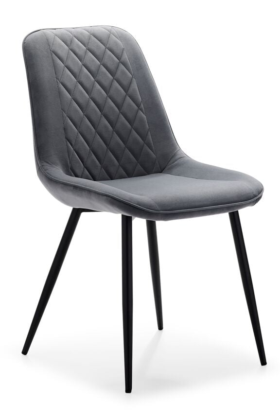 Sorlyn Velvet Side Chair - Grey