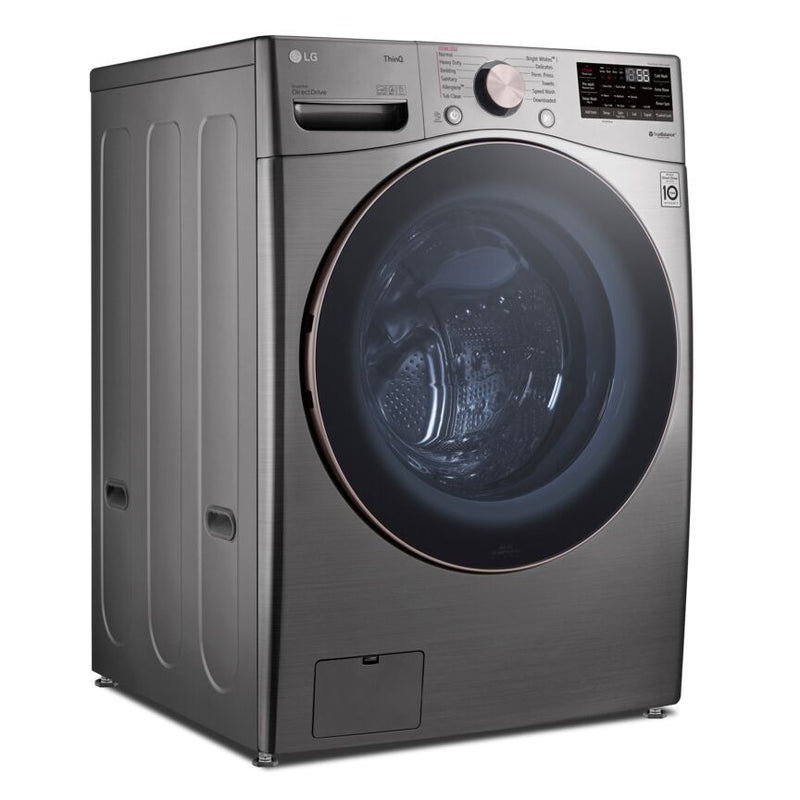 LG Graphite Steel Front Load Steam Washer with AI DD (5.2 Cu. Ft) - WM3850HVA