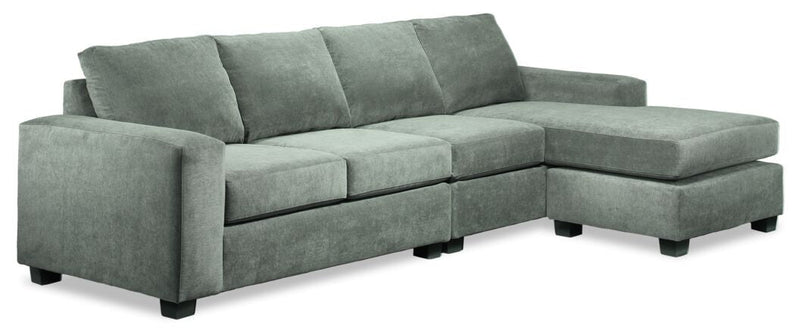 Nyla 2-Piece Sectional with Reversible Chaise - Grey