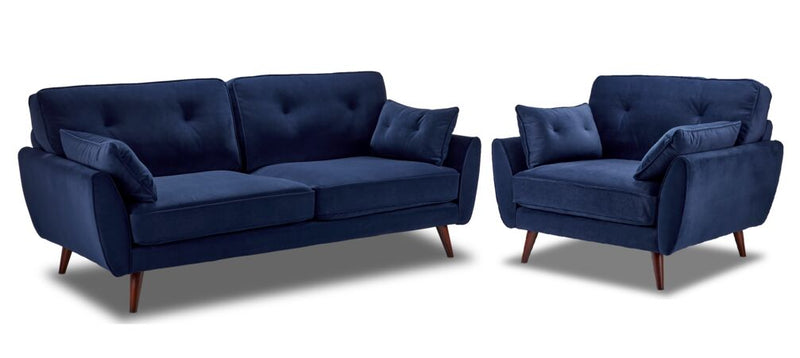 Baldwin Sofa and Chair Set - Blue