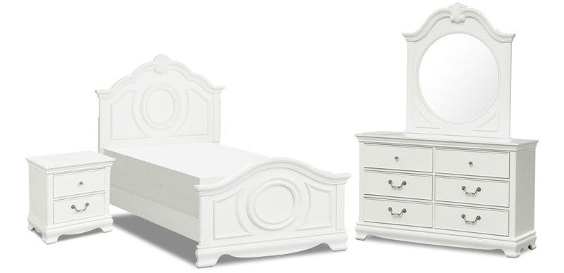 Gusta 6-Piece Full Bedroom Set - White