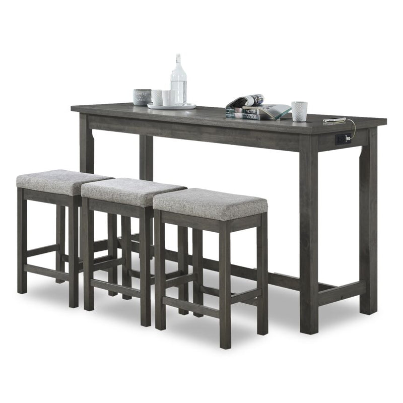 Plumstead 4-Piece Counter-Height Dining Set - Grey