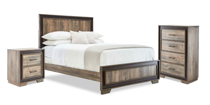 Dunbar 5-Piece King Bedroom Set - Weathered Brown