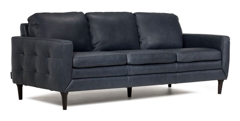 Rymal Leather Sofa - Blue