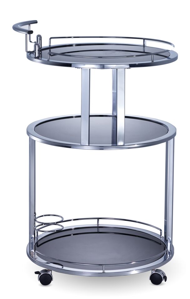 Wichita Bar Cart - Chrome/Black