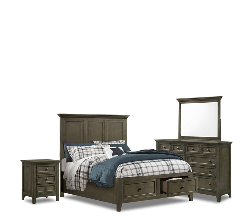 Wendell 6-Piece Full Storage Bedroom Set - Pewter