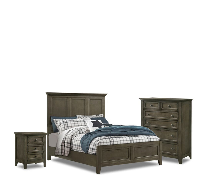 Wendell 5-Piece Full Panel Bedroom Set - Pewter