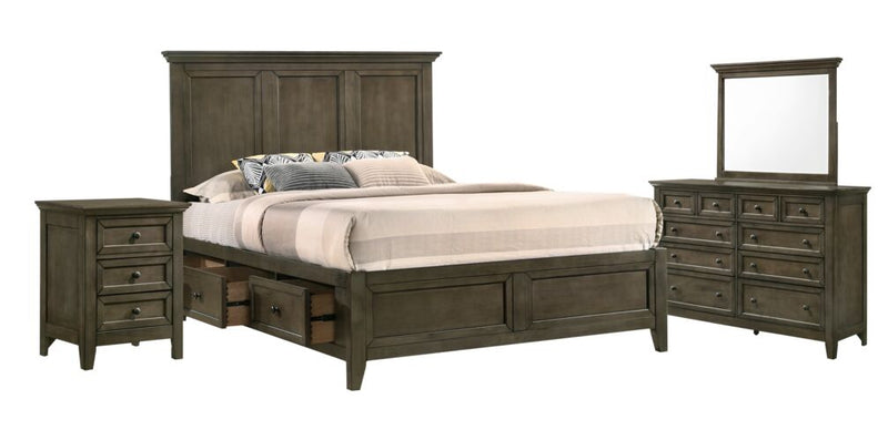 Wendell 6-Piece Full Panel Bedroom Set - Pewter