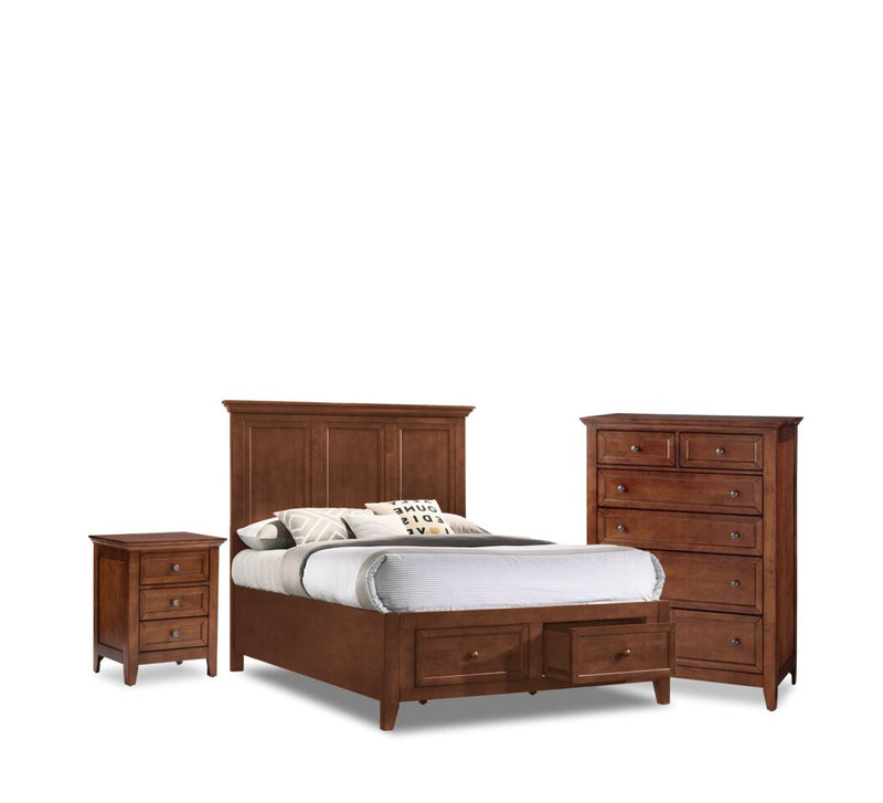 Wendell 5-Piece Full Storage Bedroom Set - Tuscan