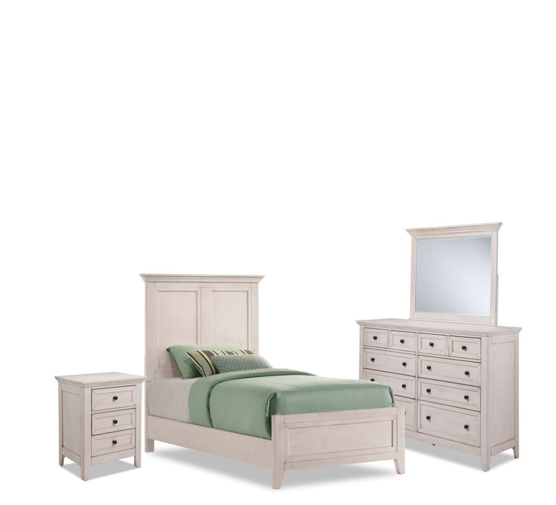 Wendell 6-Piece Twin Panel Bedroom Set - Antique White
