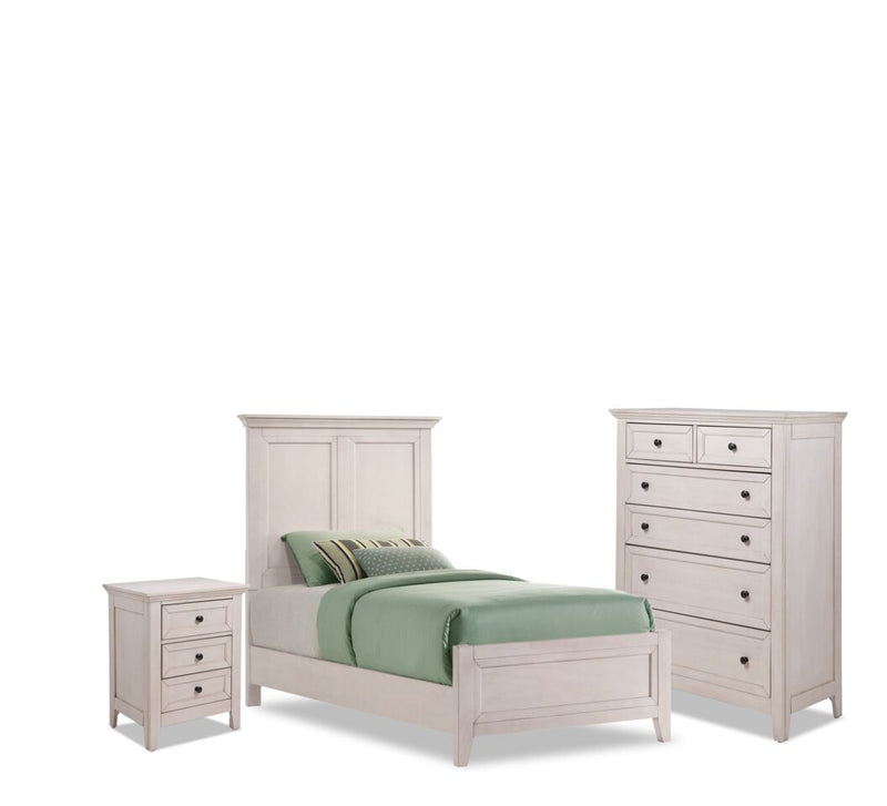 Wendell 5-Piece Twin Panel Bedroom Set - Antique White
