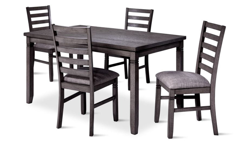 Enzo 5-Piece Dinette Set - Dark Grey