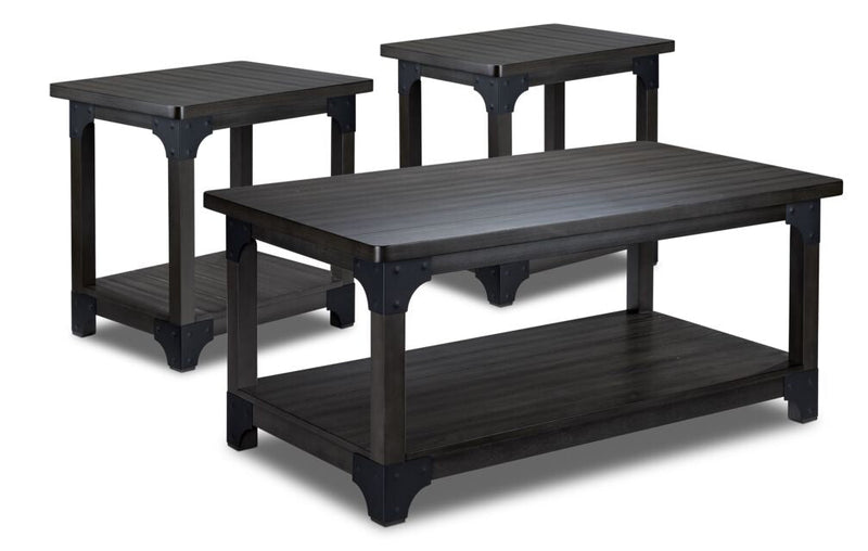 Chesterton Coffee Table and Two End Tables - Grey