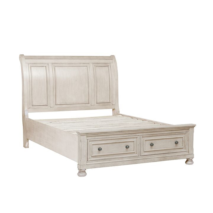 Viola King Bed - Antique White