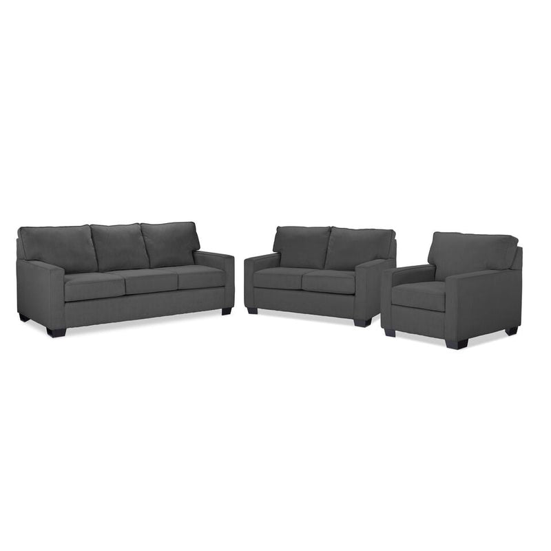 Donabate Sofa, Loveseat and Chair Set - Pepper