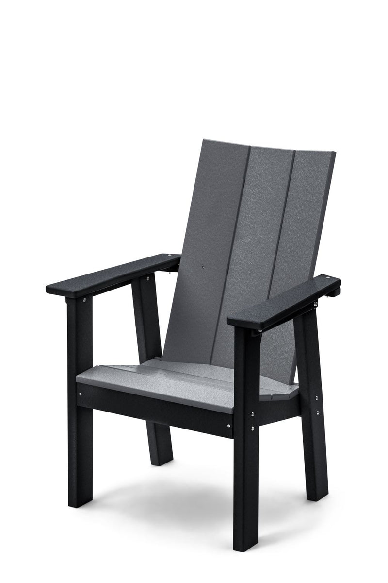 POLY LUMBER Stanhope Outdoor Upright Adirondack Chair - Grey/Black
