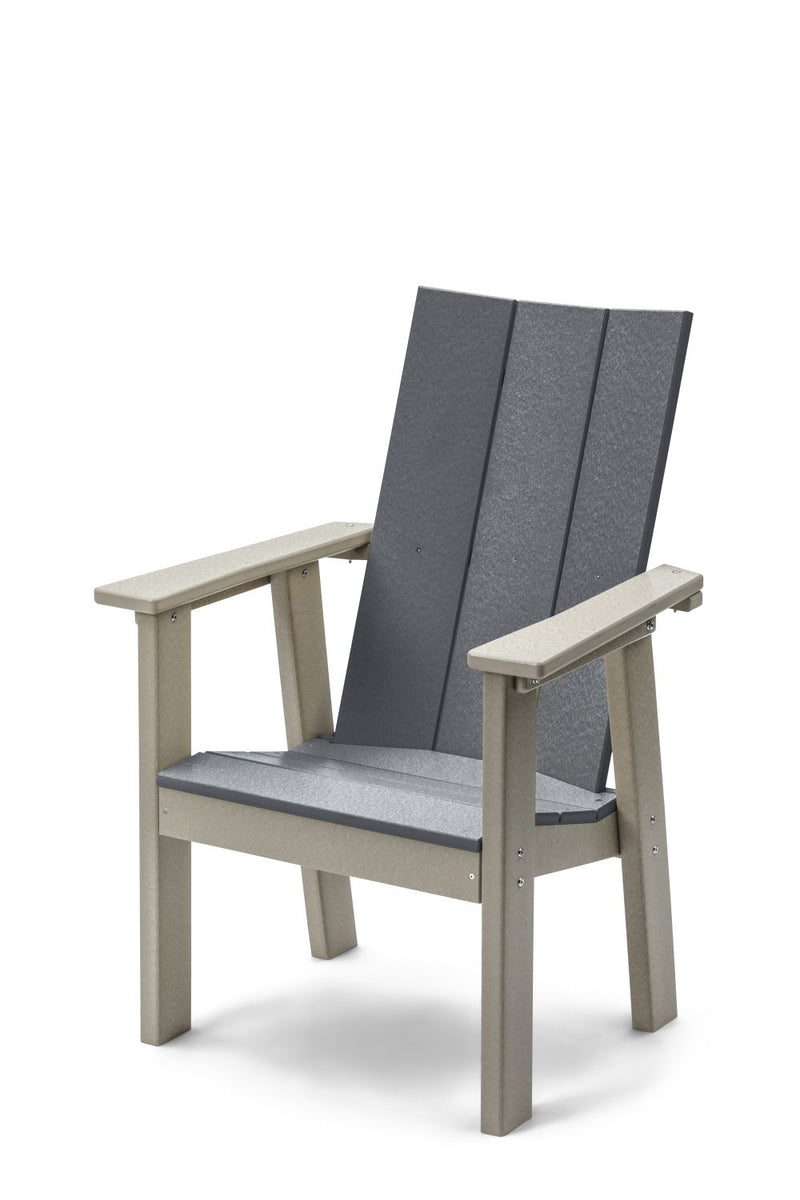 POLY LUMBER Stanhope Outdoor Upright Adirondack Chair - Grey/Sandstone