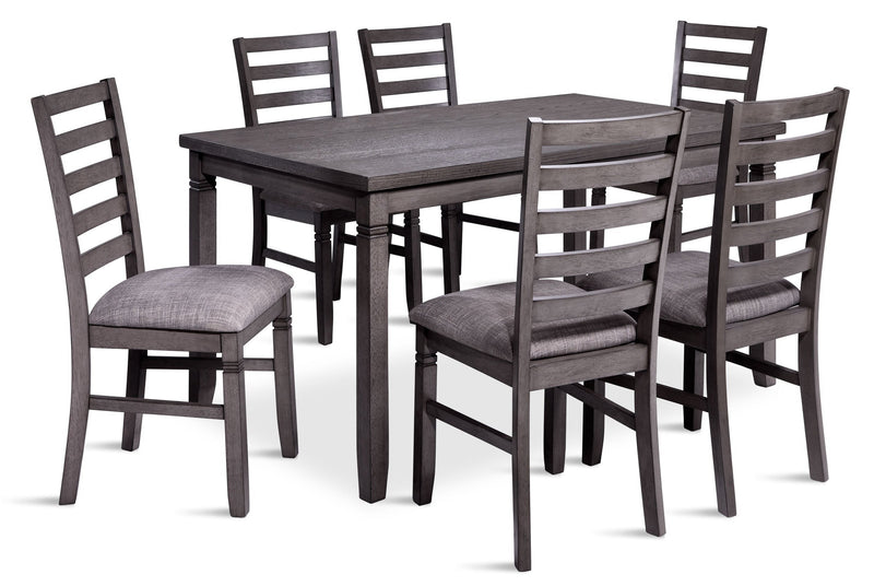 Enzo 7-Piece Dinette Set - Dark Grey