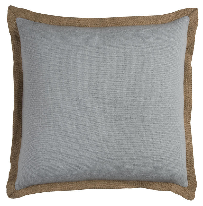 Punjai Natural Jute 22 X 22 Decorative Cushion - Light Blue