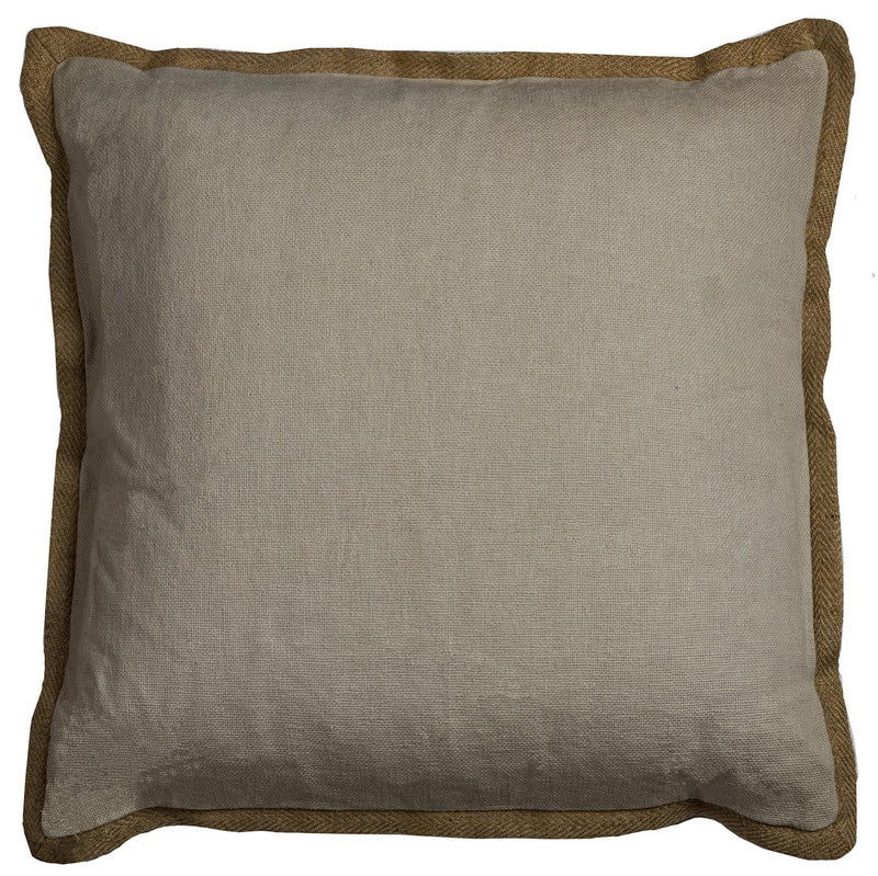 Punjai Natural Jute 22 X 22 Decorative Cushion - Beige