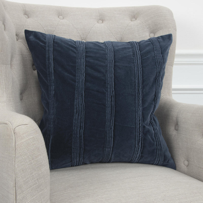 Sinnar Solid Stripe 22 X 22 Decorative Cushion - Navy