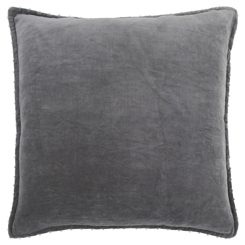 Greyee Solid 22 X 22 Decorative Cushion - Dark Grey