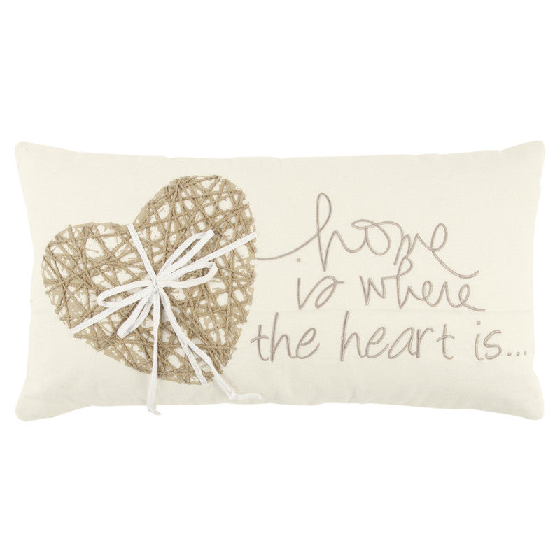 Hopeful Heart 11 X 21 Decorative Cushion - Ivory