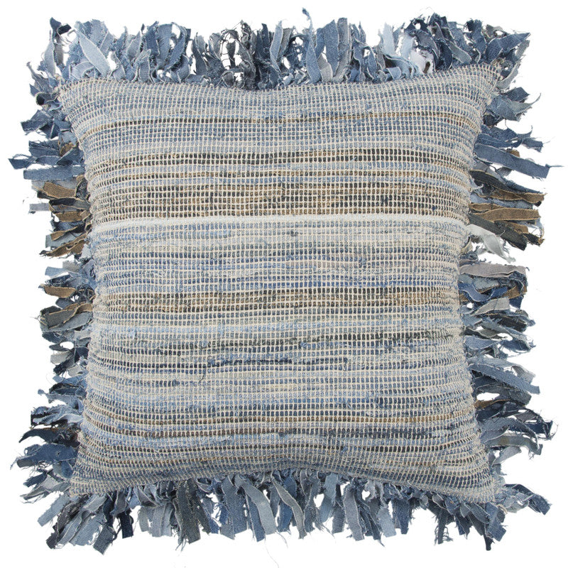 Denim Shaggie 22 X 22 Decorative Cushion - Blue