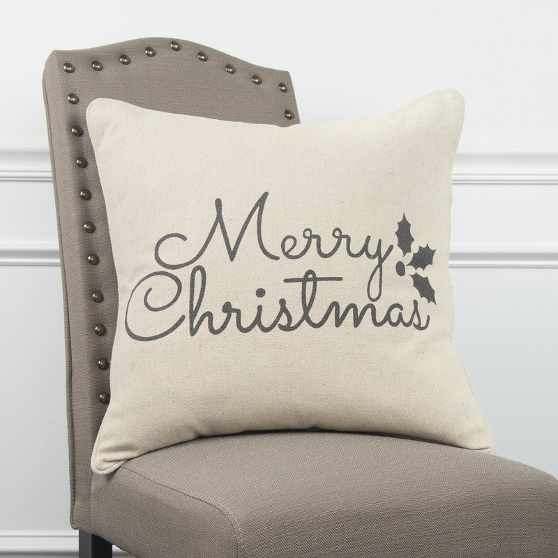 Festive I 20 X 20 Decorative Cushion - Natural/ Charcoal