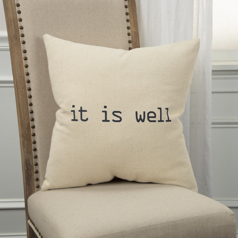 All'S Well 20 X 20 Decorative Cushion - Natural/ Black
