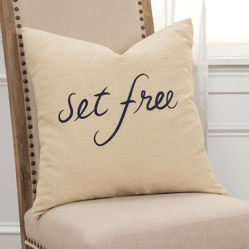 Set Free 20 X 20 Decorative Cushion - Natural/ Black
