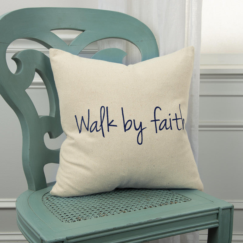 Faith Is Everything 20 X 20 Decorative Cushion - Natural/ Black