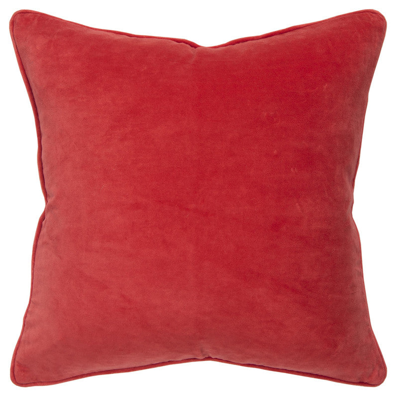 Red Red Solid 20 X 20 Decorative Cushion - Dark Coral