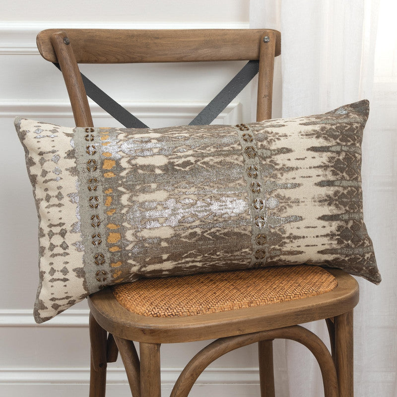 Sinnar Abstract 14 X 26 Decorative Cushion - Gray