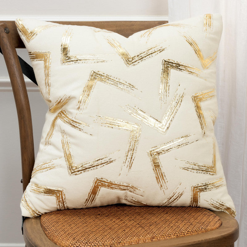 Bejeweled XI 20 X 20 Decorative Cushion - Gold/ Ivory