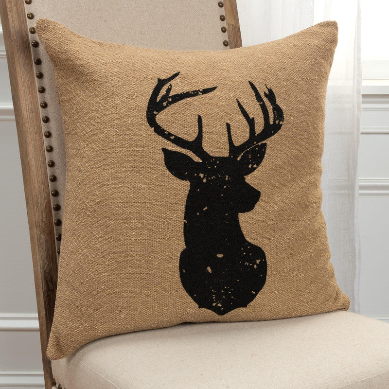 Deerie - I 20 X 20 Decorative Cushion - Black