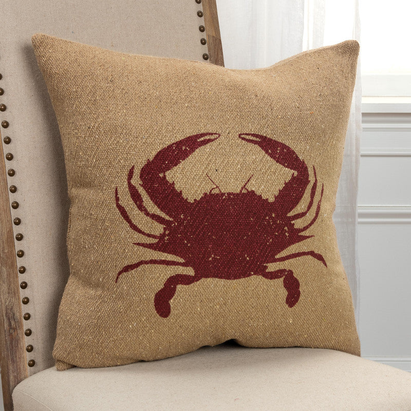 Red Crabbie 20 X 20 Decorative Cushion - Red
