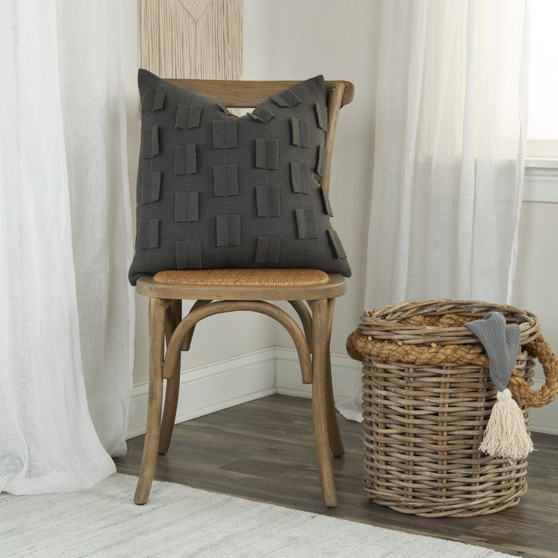 Mussoorie 20 X 20 Decorative Cushion - Charcoal
