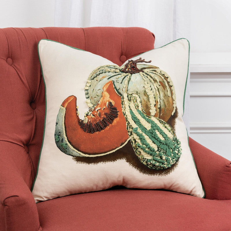 Festive VII 20 X 20 Decorative Cushion - Green/ Orange