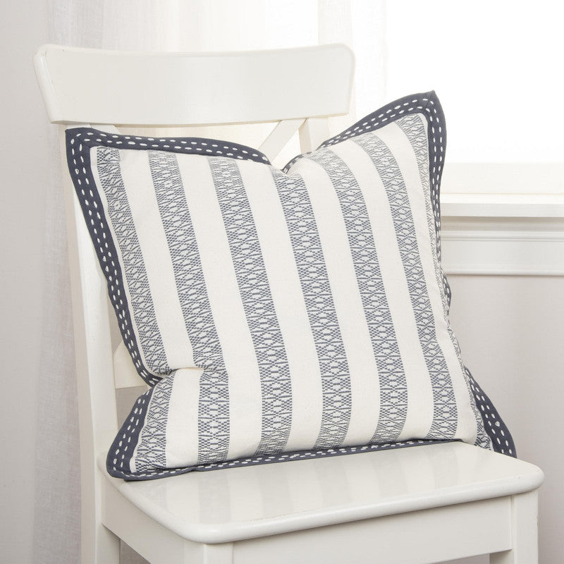 Punjai Stripe 18 X 18 Decorative Cushion - Grey