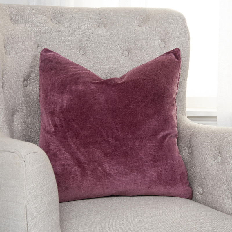 Berry Solid 22 X 22 Decorative Cushion - Berry